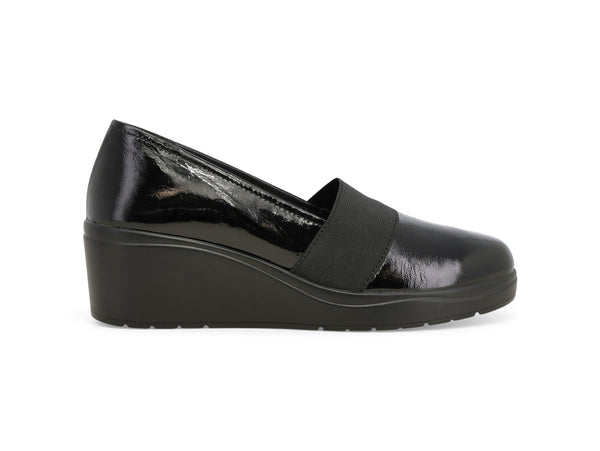 Melluso Slip-on Autunnale Donna Nera Vernice con Zeppa ed Elastico K53003Z-250873